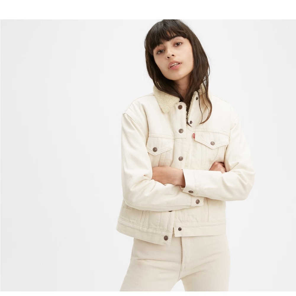 Levi Ivory Denim and Sherpa Jacket
